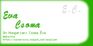 eva csoma business card